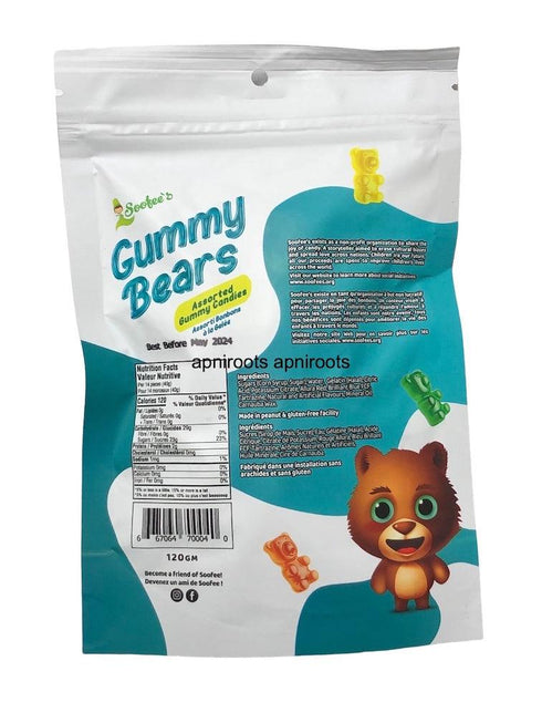 SOOFEE'S GUMMY BEARS 120GM - apniroots Grocery